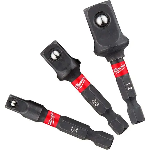 Переходник для торцевых головок Milwaukee 1/4", 3/8", 1/2" 3 шт. (4932479228)
