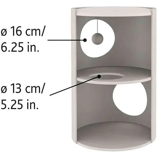Дряпка Trixie для котів Edoardo з будиночком та іграшкою на мотузці сизаль/плюш бежева 33х50 см [CD] - фото 2