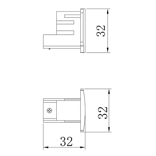 Заглушка Ardero LD1321 для трехфазного шинопровода черный - фото 2