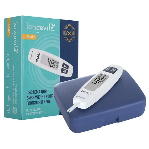 Глюкометр Longevita Smart Система для определения уровня глюкозы в крови (6397645)