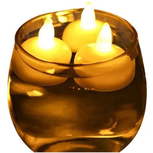 Водонепроникні без полум'яні плаваючі чайні свічки Teynewer 12 шт. теплі білі