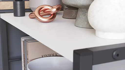 Этажерка 3/60 Ferrum-decor Серии Коннект 75x60x28 черный ДСП Белый 16мм (FRD-104254) - фото 4