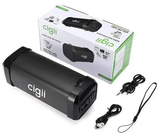 Портативна Bluetooth колонка Cigii F41 + power bank (Чорний) - фото 10
