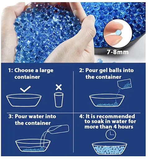 Бластер AK Drum Gel Ball 1000 шт. с гель шариками орбиз blue - фото 2