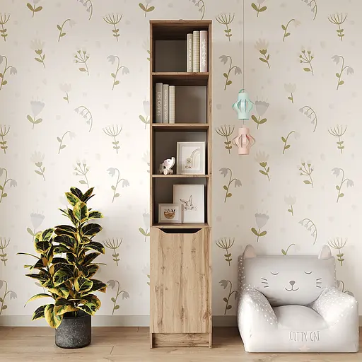 Пенал з відкритими полицями 1Д Лілу 40x40x210 см Дуб тахо (MBS-1400) - фото 2