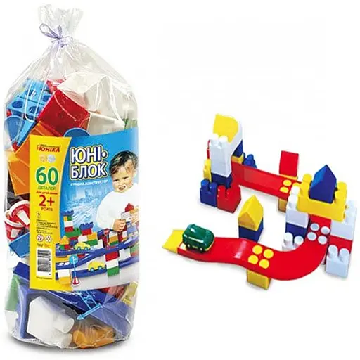 Конструктор Юні-блок-60 Юніка 70101 пластик - фото 1