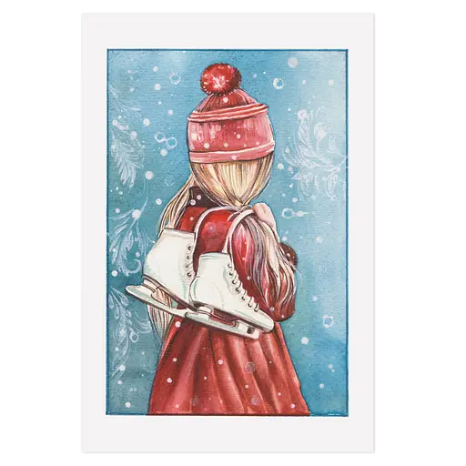 Листівка "Дівчинка з ковзанами"