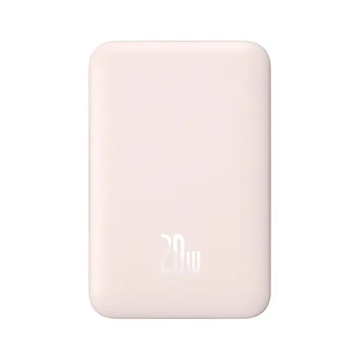 Магнітний портативний павербанк Baseus Magnetic 20 W 10000 mAh з бездротовою зарядкою для iPhone рожевий - фото 2