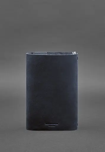 Шкіряний блокнот софт-бук 7.0 темно-синій Crazy Horse - фото 5