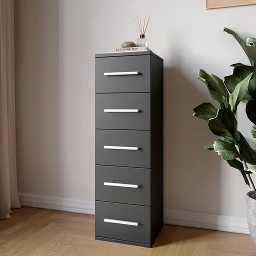 Комод 5 шухляд М-ЗОН Джеко 300 Антрацит (MZN-031018)