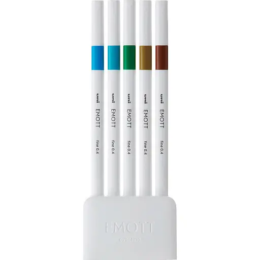 Набор лайнеров Uni Emott Fine Line Island Color 0.4 мм 5 цветов (PEM-SY/5C.04IC) - фото 2