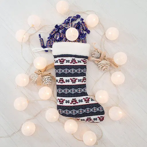 Чобіт новорічний подарунковий Санта Клаус 37см