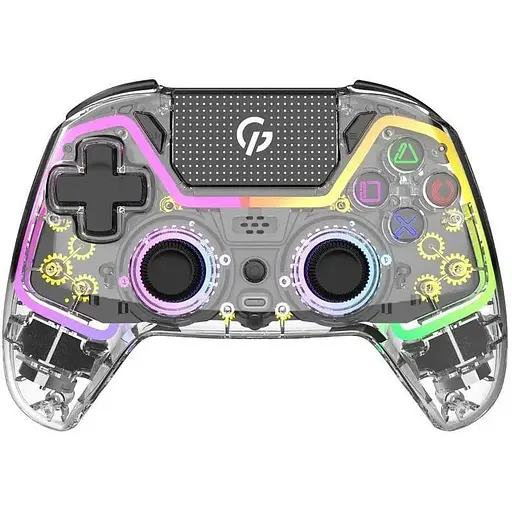 Геймпад GamePro GPS13T Transparent беспроводной Bluetooth/Type-C для ПК/PS3/PS4/Switch/Android/iOS 14 кнопок - фото 1