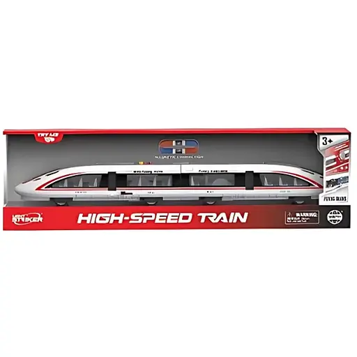 Потяг, звук, підсвічування, на батарейках, довжина 58 см, інерція, відкриваються двері - фото 2