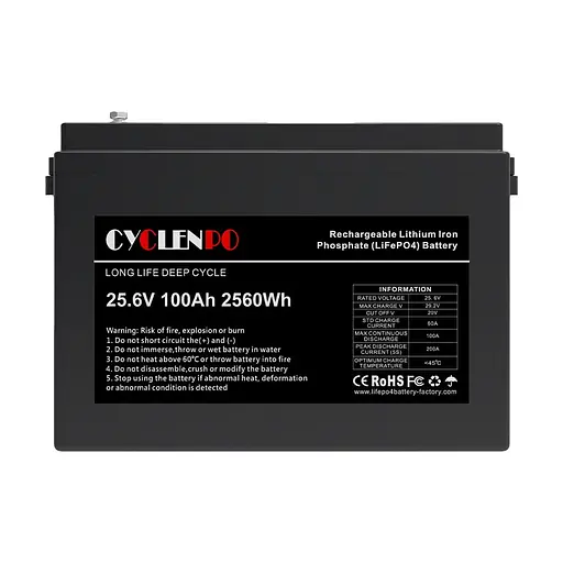 Аккумуляторная батарея литий-железо-фосфатная 25.6В 100Ач Cyclen 25.6V 100AH LiFePo4 (44-00080) - фото 2