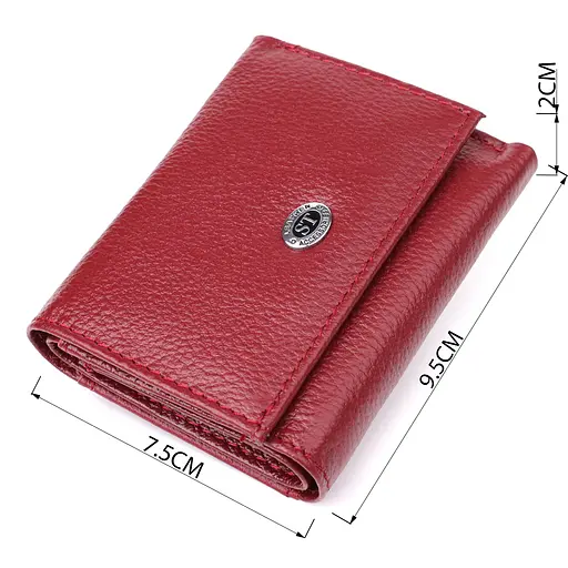 Жіночий гаманець із натуральної шкіри ST Leather 9.5х7.5х2 см acs0029673 - фото 3