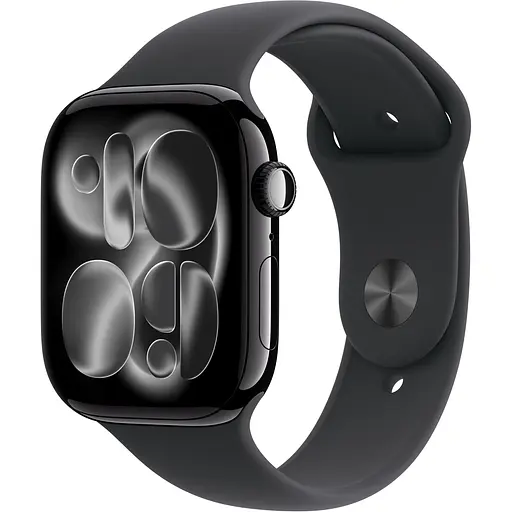 Смарт-часы Apple Watch Series 11 GPS 46 мм Jet Black Aluminum Case with Black Sport Band M/L [MEUX4] Б/У [161499] - фото 1
