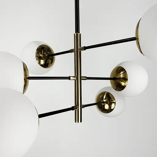 Люстра на 6 плафонів із латунною фурнітурою Line.F YG 8132-6 - фото 4