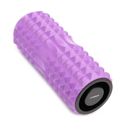 Масажний ролик Cornix EVA 33 x 14 см (валик, ролер) XR-0338 Violet - фото 3