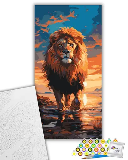 Набір для розпису ArtCraft Цар звірів 40 x 80 см (11544-AC) - фото 2