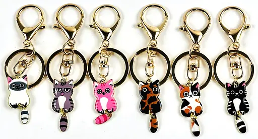 Брелок металевий Котик 7 см (В асортименті) - фото 3