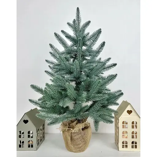 Ялинка Hvoya Classic лита пишна в мішковині 70 см блакитна - фото 3