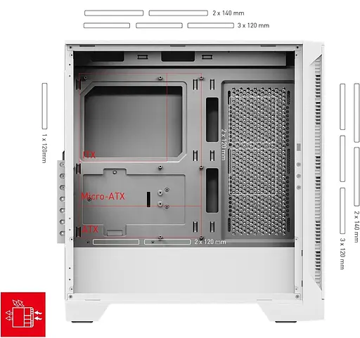 Корпус MSI MAG Forge 320R White AirFlow без БЖ (MAG FORGE 320R WHITE AIRFLOW) Без БП - фото 7