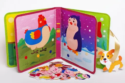 Книга фетрова «Розумний малюк» 25 липучок. Серія Розвивайко (Книжковий Хмарочос) - фото 3