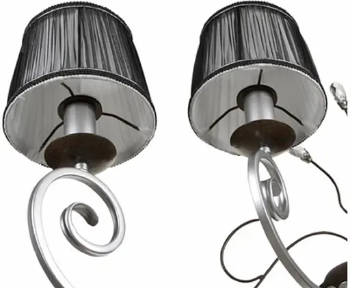 Бра 4x40W, E14, 90998 металл хром./ткань - фото 3