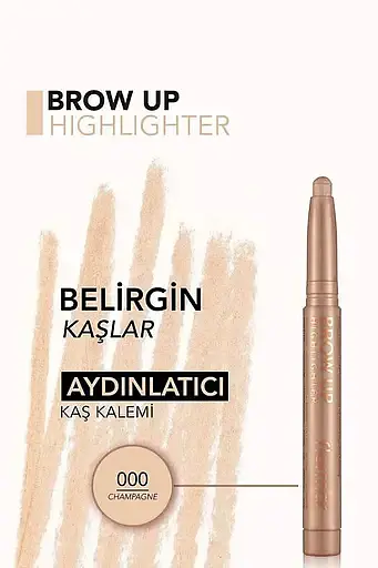 Олівець-хайлайтер для брів Flormar Brow Up Highlighter Champagne (8000019546631) - фото 4