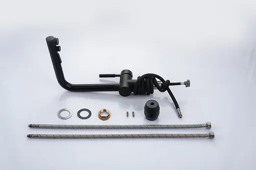 Cмеситель для кухни с выдвижным изливом черный Nett FBL-34 Черный - фото 8