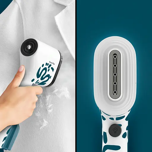 Tefal Отпариватель компактный Pure Pop Home & Travel, 1300Вт, 70мл, постоянный пар - 20гр, бело-синий - фото 7