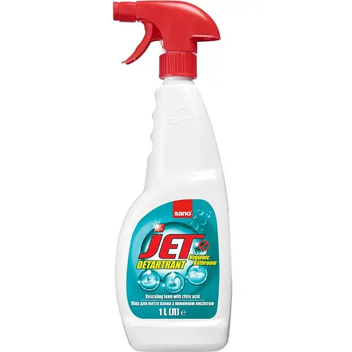 Уцінка.  Засіб для миття акрилових ванн та поверхонь Sano Jet Bathroom, 1 л 