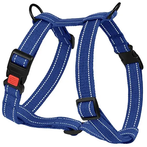 Шлей для собак Barksi Cotton Н-образная S 20-30х36-60х1.6 см синяя - фото 1