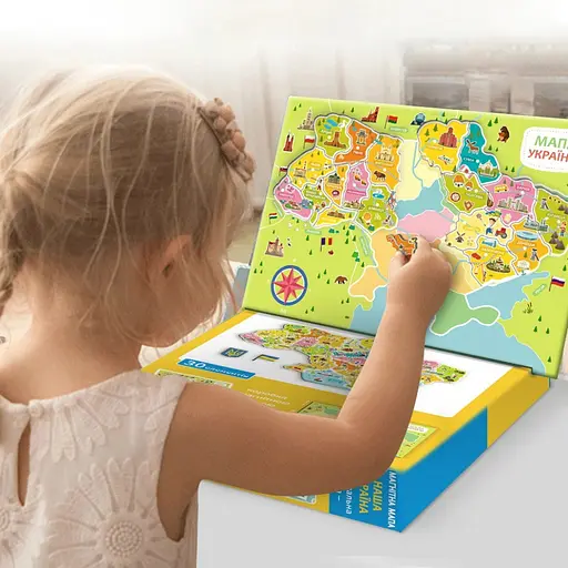 Розвиваюча гра "Магнітна мапа України" 200268 30 магнітних елементів - фото 5