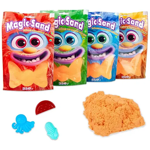 Кинетический песок Strateg Magic sand в пакете 39402-7 оранжевый, 0,350 кг