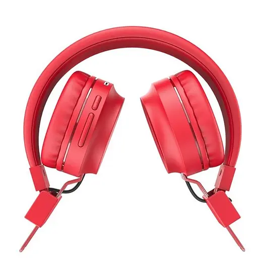 Навушники Bluetooth Hoco W25 Promise wireless headphones microSD Red (2072304708) - фото 2