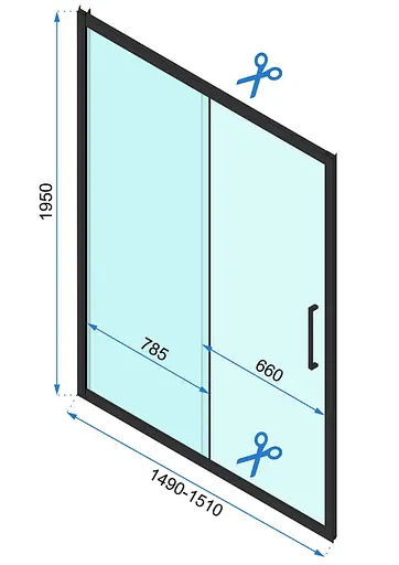 Душові двері Rea Rapid Slide 150 хром REA-K5605 - фото 2