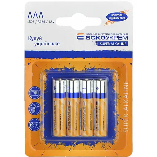 Элемент питания щелочной Brille AAA.LR03.BL4 Аско LR03.BL4 4 шт.