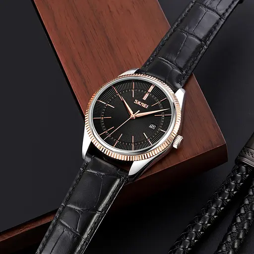 Наручний годинник чоловічий 9298TRGBK Rose-Gold Black Skmei acs0029784 - фото 4