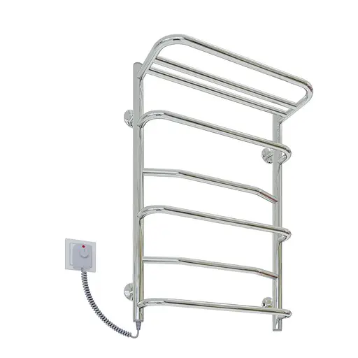 Электрический полотенцесушитель Kosser Лотос 700x500/6 ЕL рег. ДЛ01EL, Хром, Левое - фото 1