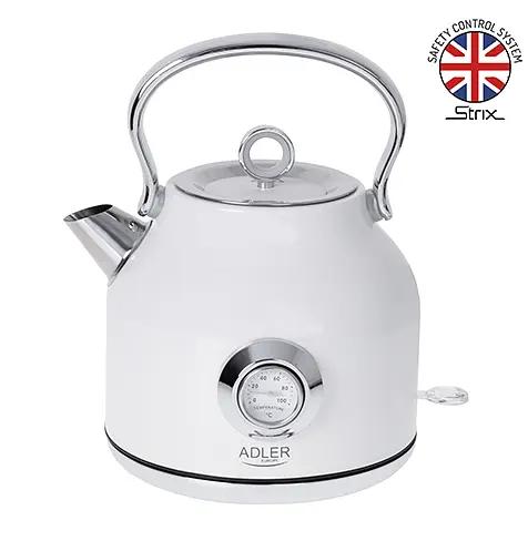 Електрочайник з термометром Adler AD 1346 White - фото 2