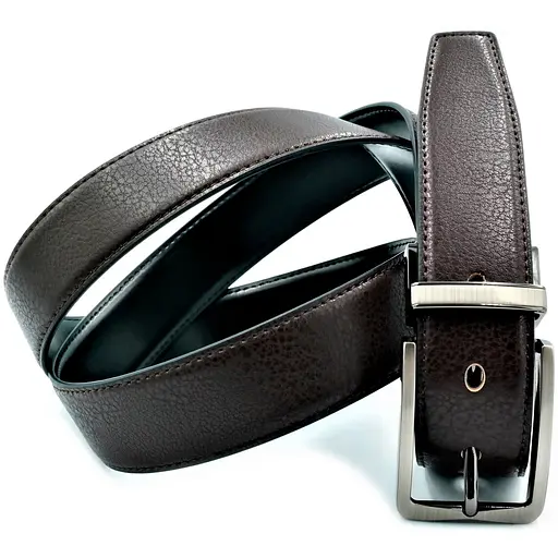 Ремінь шкіряний Weatro чоловічий двосторонній 110-125х3,5 см acs0014086 - фото 1