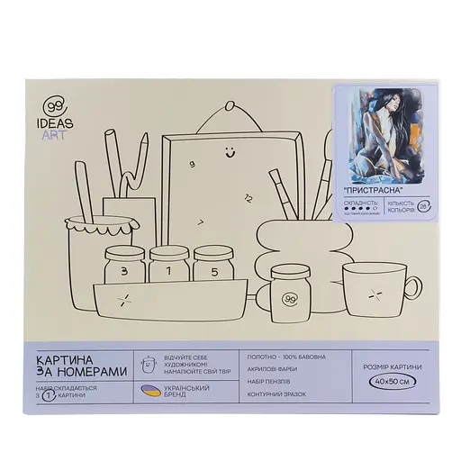Набор для росписи по номерам Страстная 40*50 см, IDEA2-GX45680, ТМ 99IDEAS - фото 4