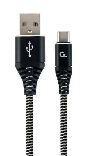 Кабель USB AM-Type-C, 1 м, черный, Cablexpert, 2.1A (CC-USB2B-AMCM-1M-BW) - фото 1