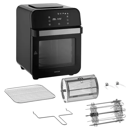 Мультипечь Sencor VITA 1500Вт 12л 60-200°C нержавеющая сталь платик черный - фото 3