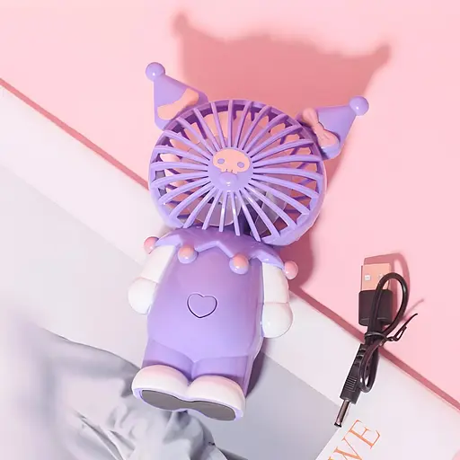 Детский портативный USB-вентилятор Куроми сиреневый (6829) - фото 5