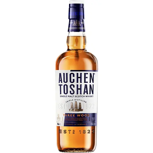Виски Auchentoshan Three Wood Single Malt Scotch Whisky, 43%, 0,7 л - фото 1
