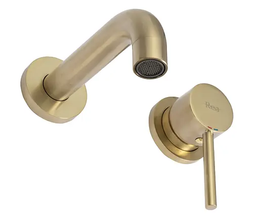 Смеситель для умывальника Rea Lungo скрытого монтажа brushed gold REA-B8652 Золотой - фото 2