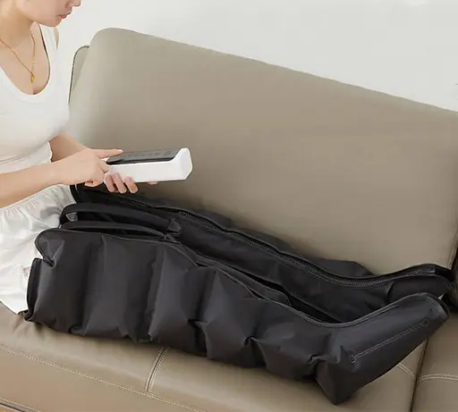 Массажер для ног Luyao LY-670 воздушно-компрессионный 6 камер (3 режима) Черный - фото 8